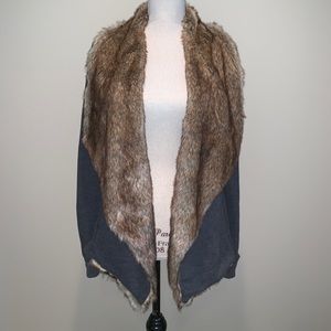 Hollister Faux Fur Cardigan